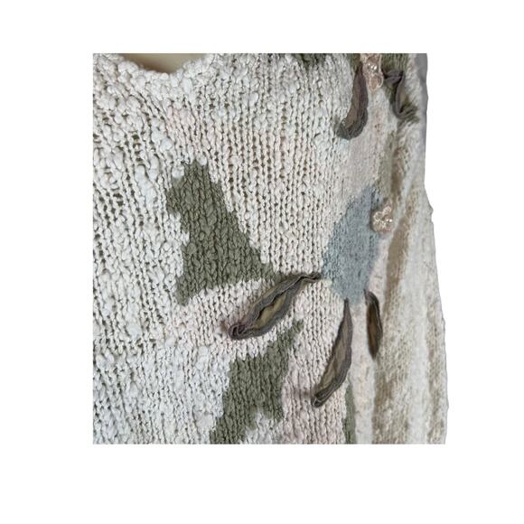 Vintage Sheridan Square Womens sweater Granny Cottagecore Retro 80s medium Knit - Picture 7 of 11